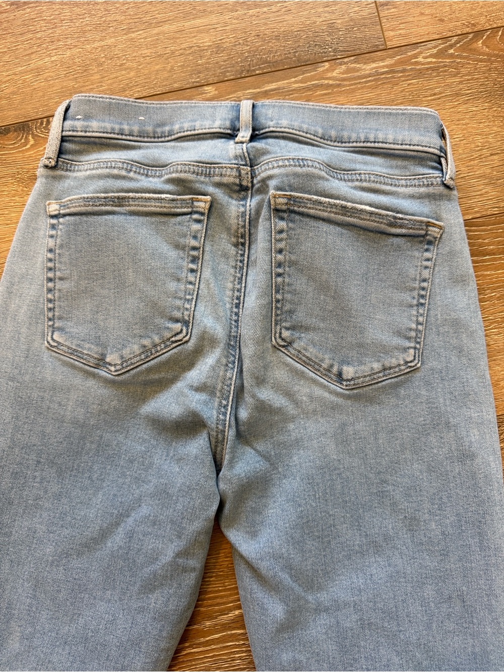 LOFT Light Blue High-Rise Distressed Skinny Jeans 27/4 - Picture 11 of 11